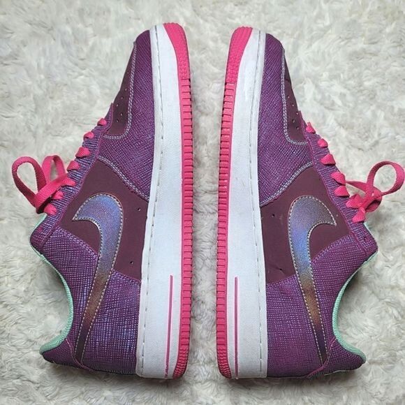 Nike Air Force 1 Cherry Wood Purple & Pink Sneakers (Unisex) - Picture 2 of 12